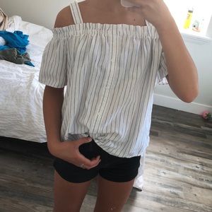 Hi! I am selling off the shoulder summer shirt.